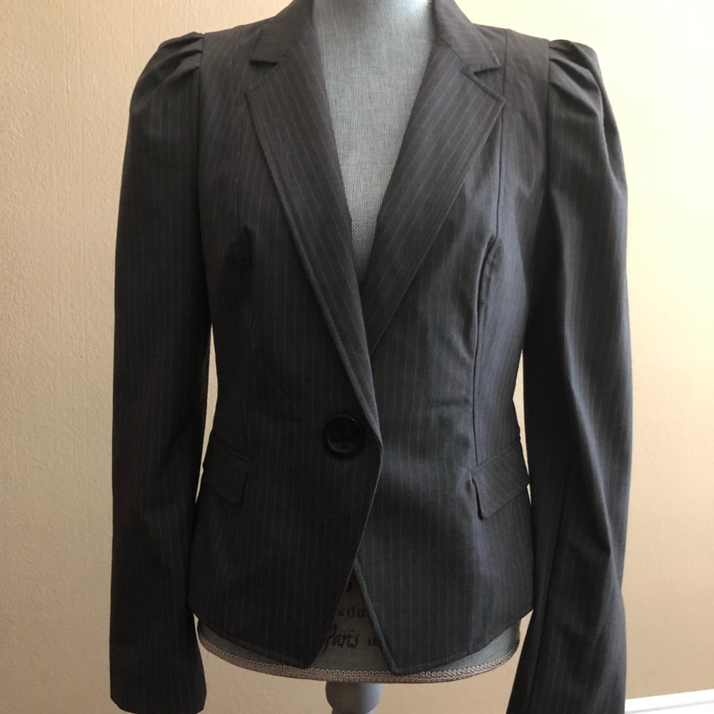 Express Design Studio grey pinstripe blazer (New)